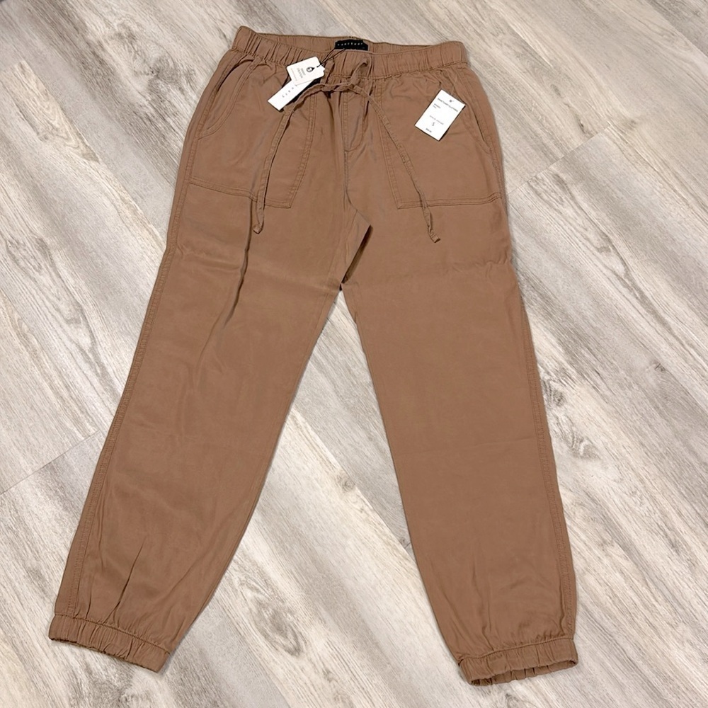 Sanctuary Women’s Praline Tencel Jogger Pocketed Drawstring Waist Trouser Pants